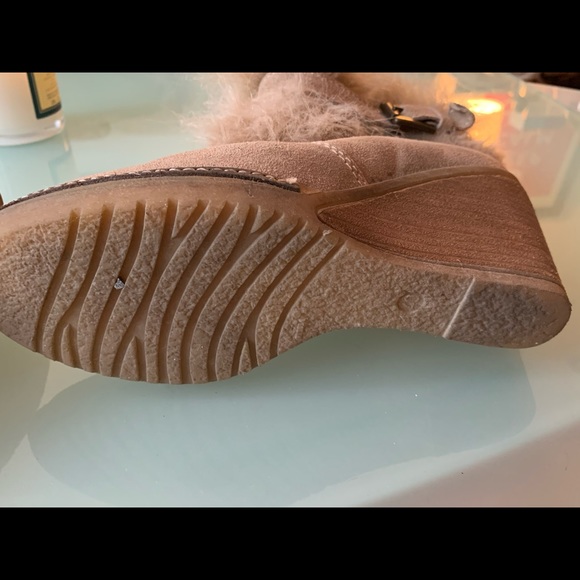 Boots in suede with fake fur beige - Picture 9 of 11